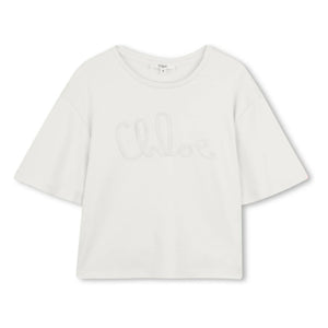 Chloé - Logo T-Shirt Bio-Baumwolle | Weiß