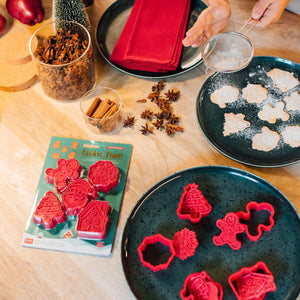 Legami - 5-teiliges Set Ausstechformen und Stempeln - Cookie Time!