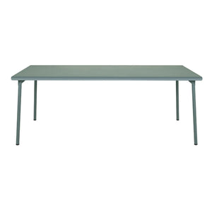 Tolix – Garten-Esstisch für den Außenbereich, Edelstahl, 200 x 100 cm | Vert Lichen