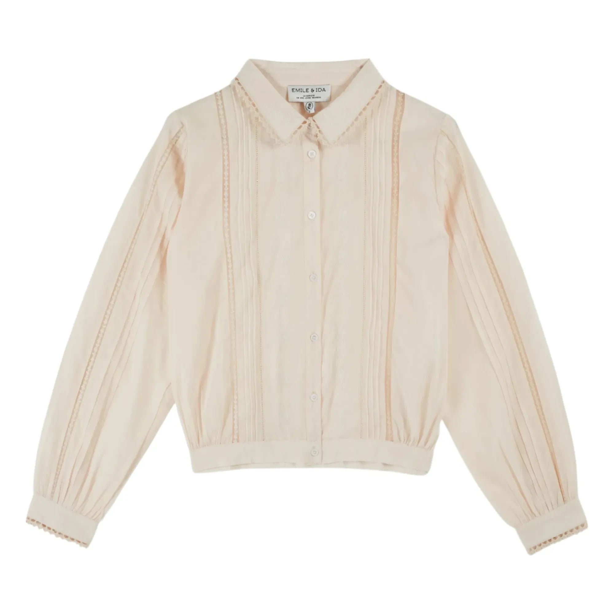 Emile et Ida – Vintage-Baumwollbluse | Creme
