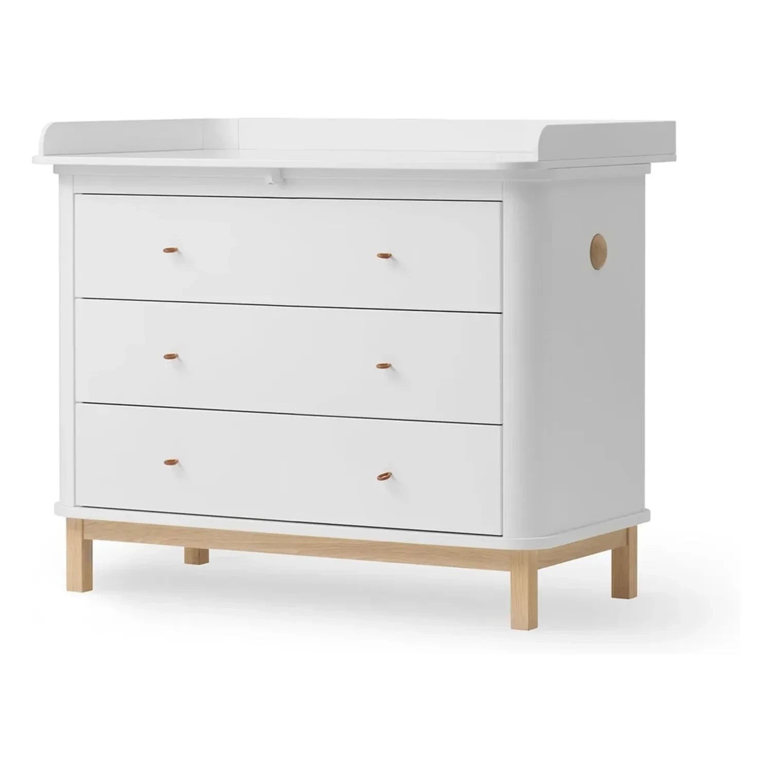 Oliver Furniture - Meşe | Ahşap 3 çekmeceli alt değiştirme dolabı