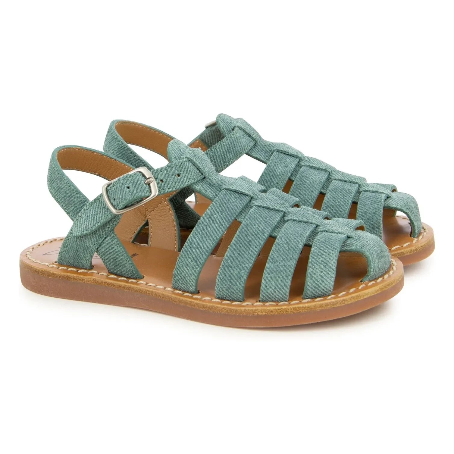 Pom d'Api - Sandale Beach-Stitch Dad | Minzgrün