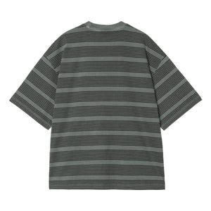 Carhartt WIP - Hanson Gestreiftes T-Shirt | Grau-grün