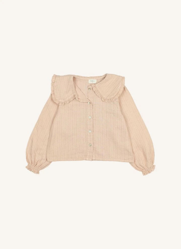 Búho - Lurex-Bluse Zweilagiger Mull aus Bio-Baumwolle | Rosa