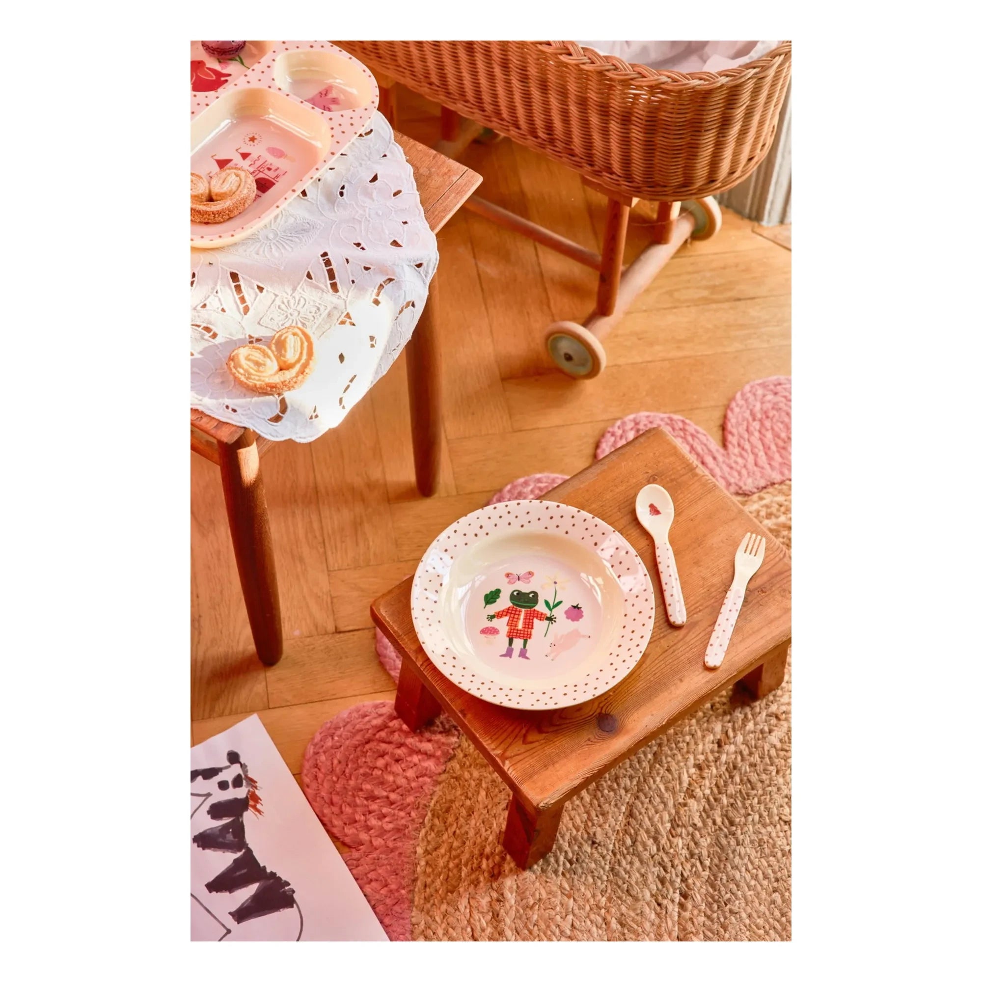 Rice - Fairy Tale Melamin Suppenteller | Rosa