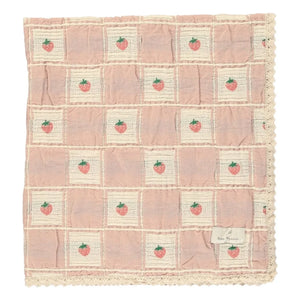 Bebe Organic – Erdbeer-Bio-Baumwolldecke | Peach