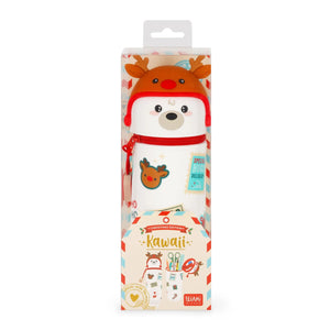 Legami - 2-in-1 Silikon Weihnachtsschreibetui Eisbär - Kawaii