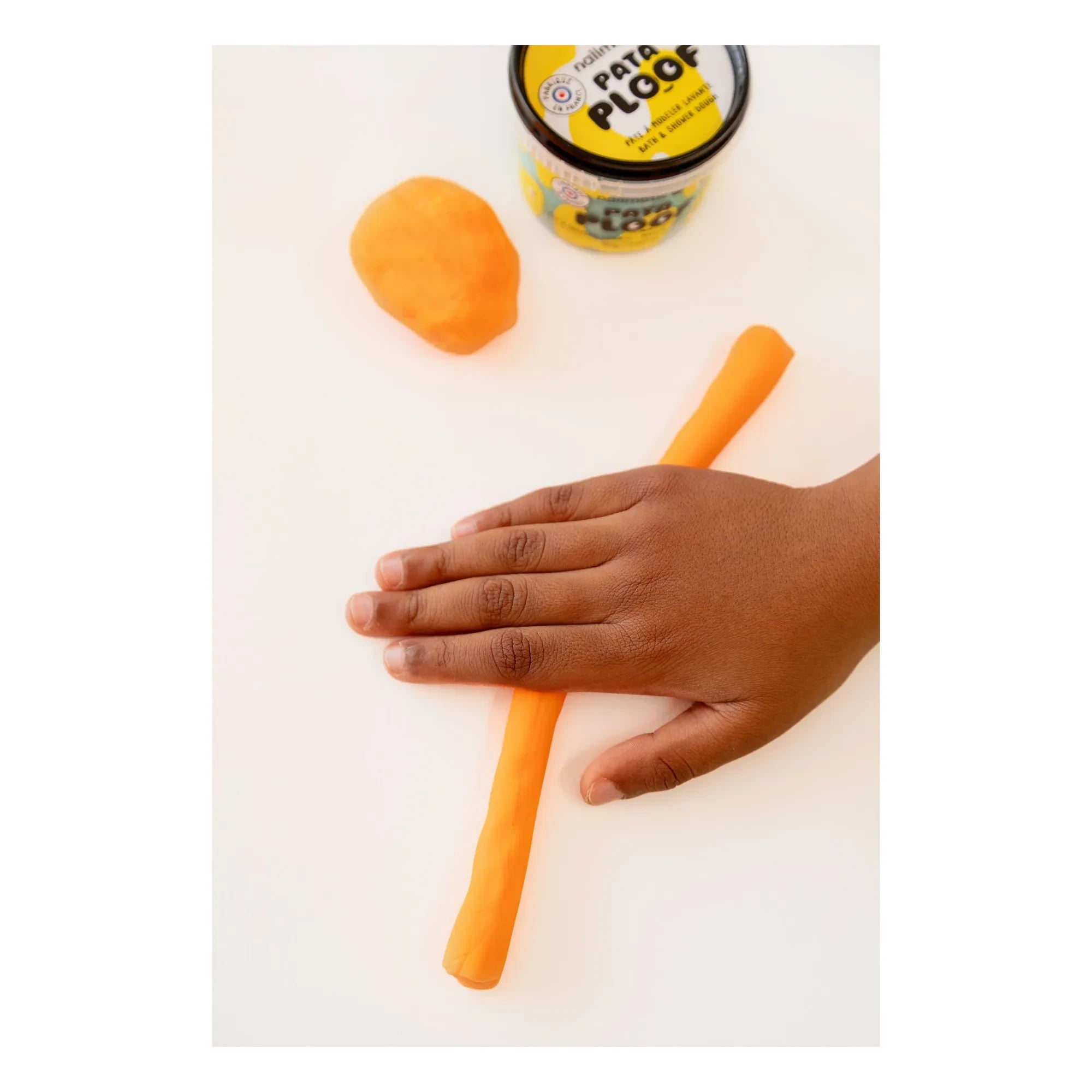 Nailmatic Kids - Pataploof waschbare Knetmasse Doppelpack mit Form | Orange