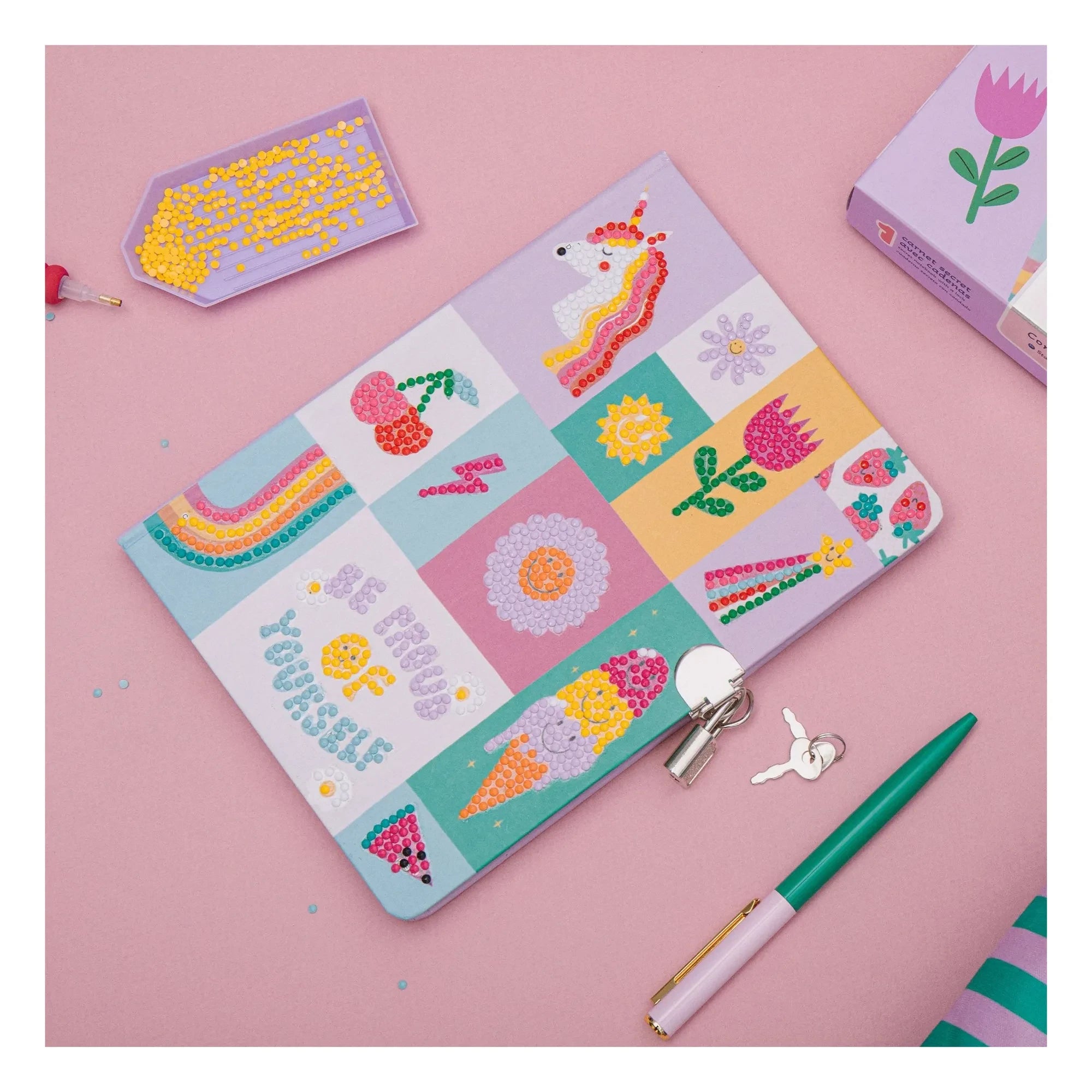 La Petite Épicerie - Kinder Diamantmalerei Set - Geheimes Notizbuch