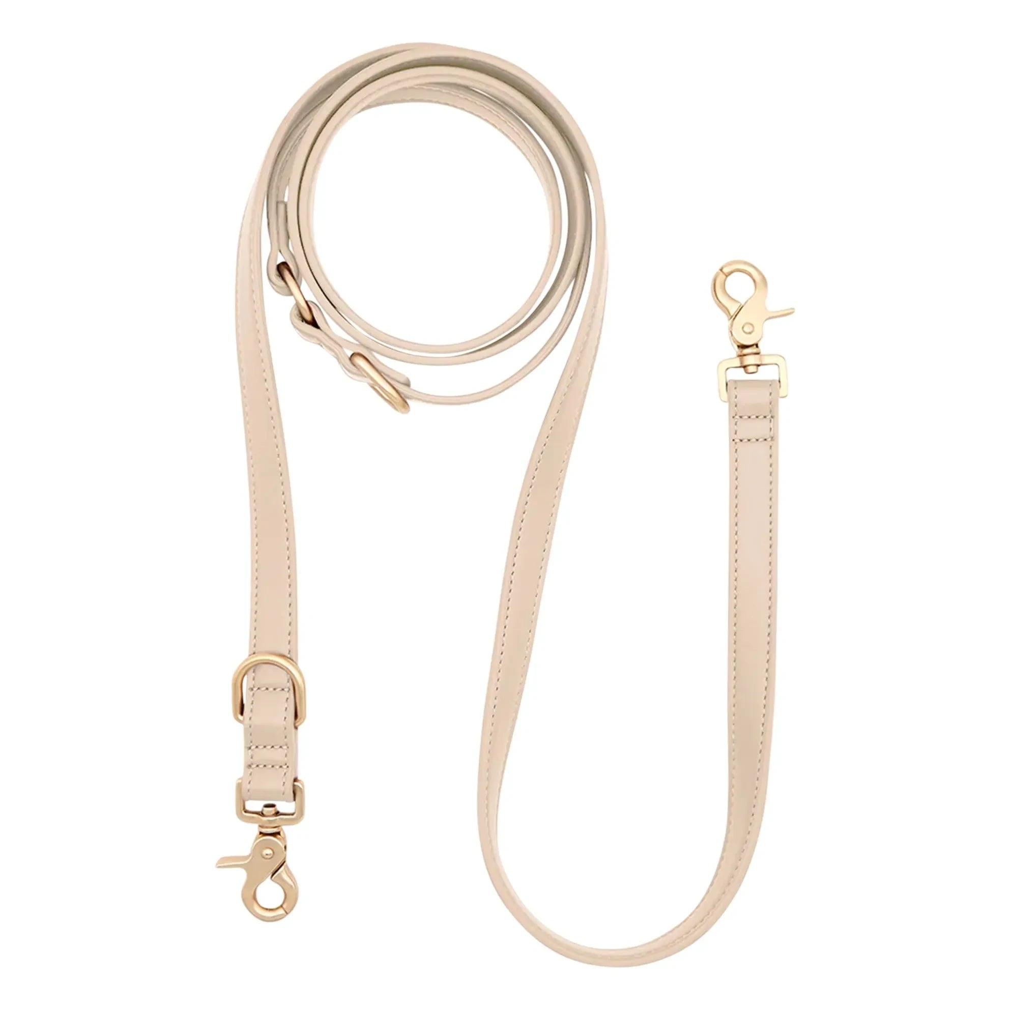 Cafide - Veganes Halsband aus Kunstleder, 3-fach verstellbar | Beige