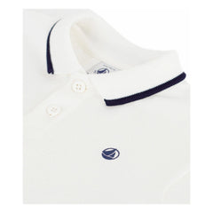 Petit Bateau - Baby-Polo-T-Shirt aus Bio-Baumwolle | Weiß