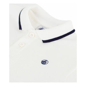 Petit Bateau - Baby-Polo-T-Shirt aus Bio-Baumwolle | Weiß