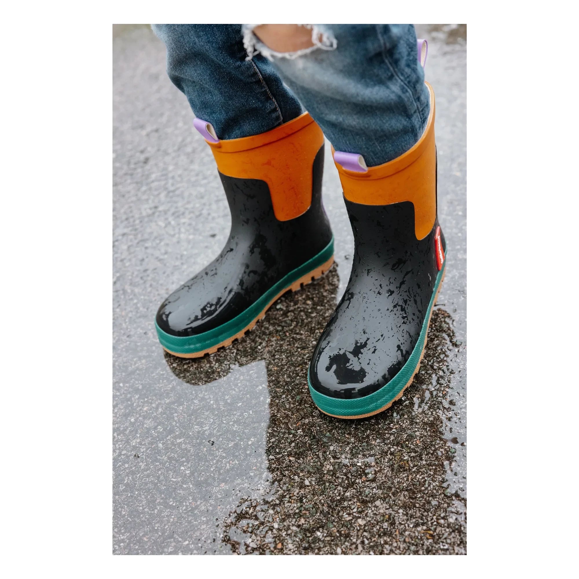 Hello Hossy - Schwarze Gummistiefel