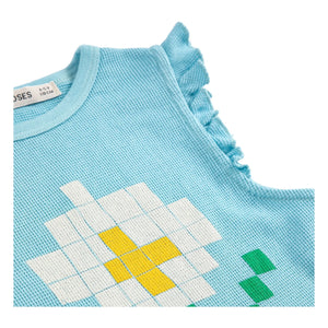 Bobo Choses - Marguerite Bio-Baumwoll-Rüschen-Top | Hellblau