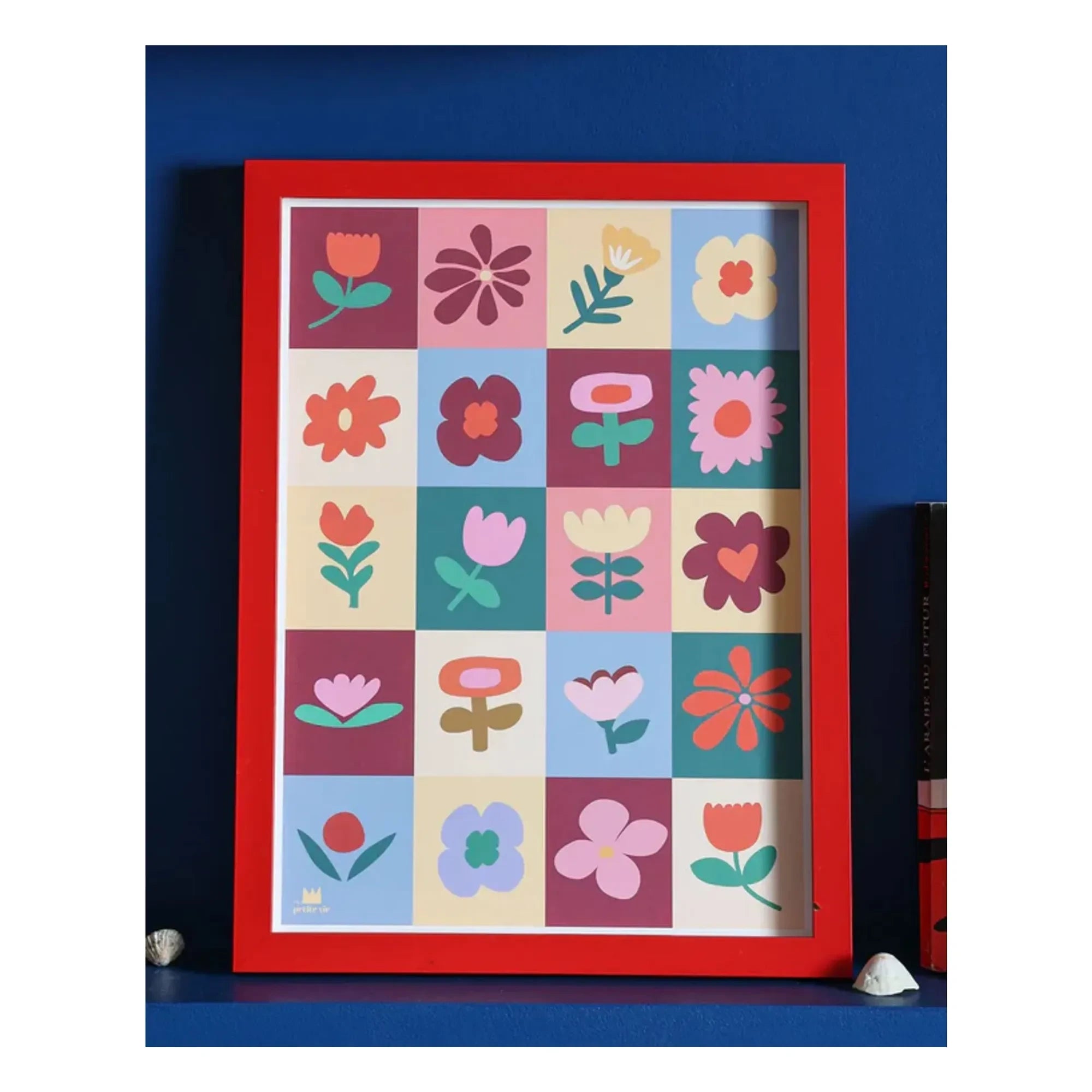 Ma petite vie - Poster Blumen Patchwork