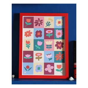 Ma petite vie - Poster Blumen Patchwork
