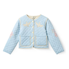 Copenhagen Colors – Bestickte Steppjacke aus Bio-Baumwolle | Hellblau