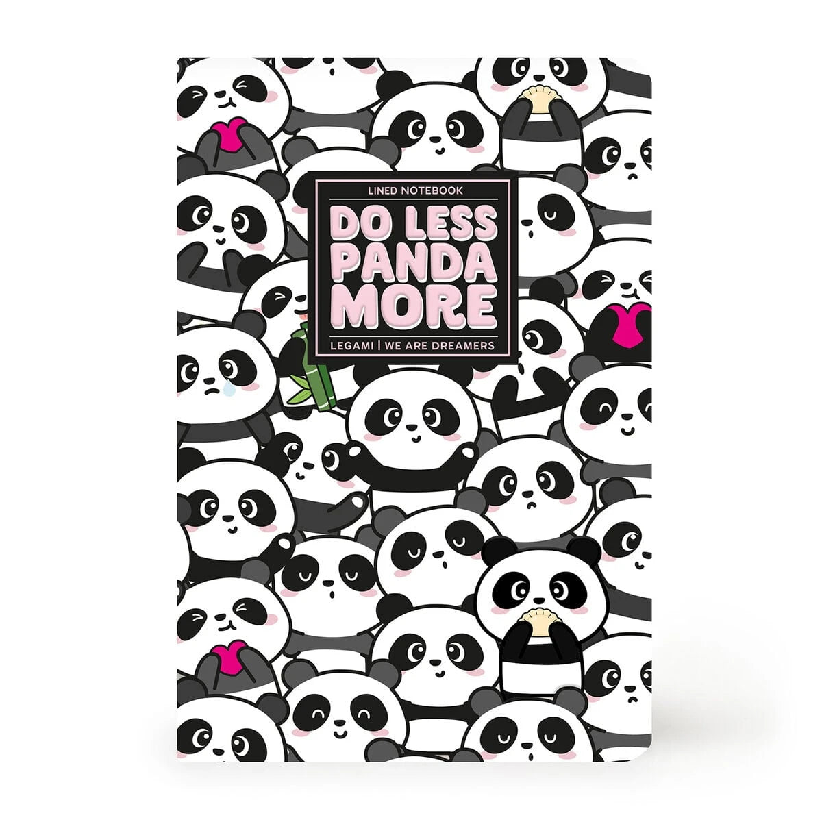 Legami - A6 Çizgili Resimli Sert Kapaklı Defter - Panda