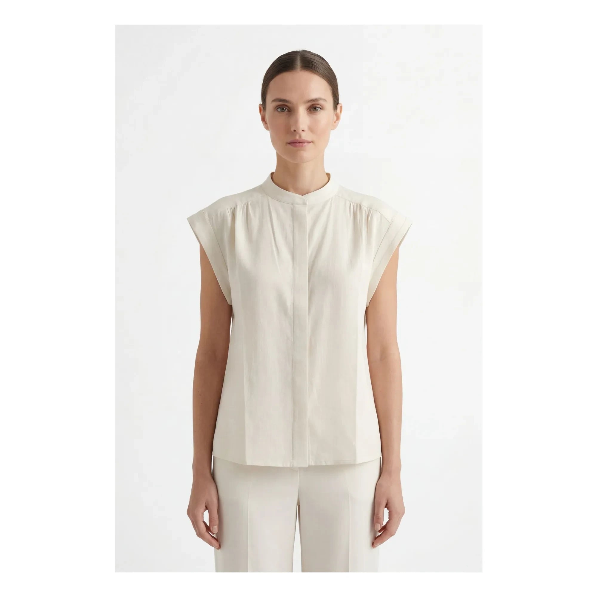Hod - Amandine Baumwollbluse | Creme