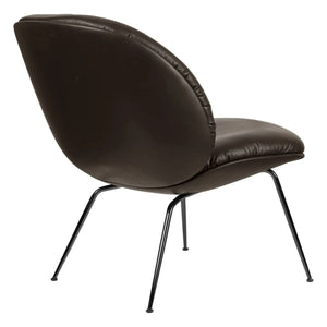Gubi - Beetle Lounge Chair, weiches Leder, Gamfratesi | Kaffee