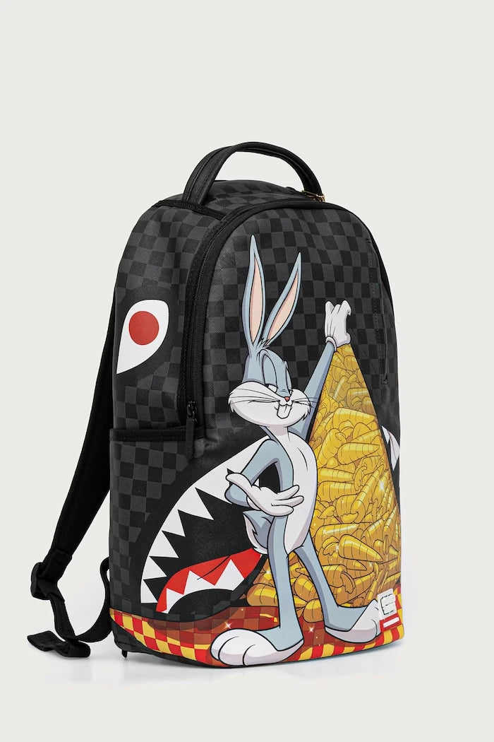Sprayground - Looney Tunes Karottenmuster Schwarzer Rucksack 910B9177NSZ