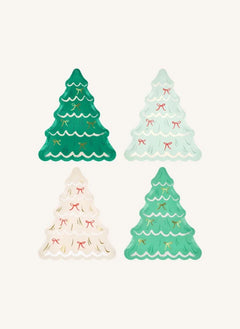 Meri Meri - Weihnachtsbaum Teller - 8er Set