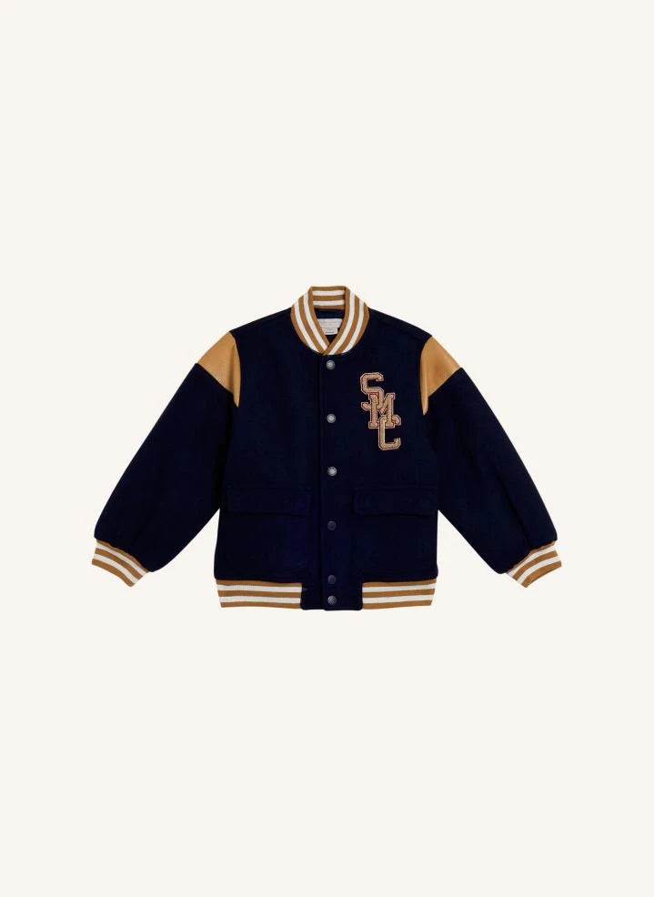 Stella McCartney Kids - SMC Woll-Baseballjacke | Dunkelblau