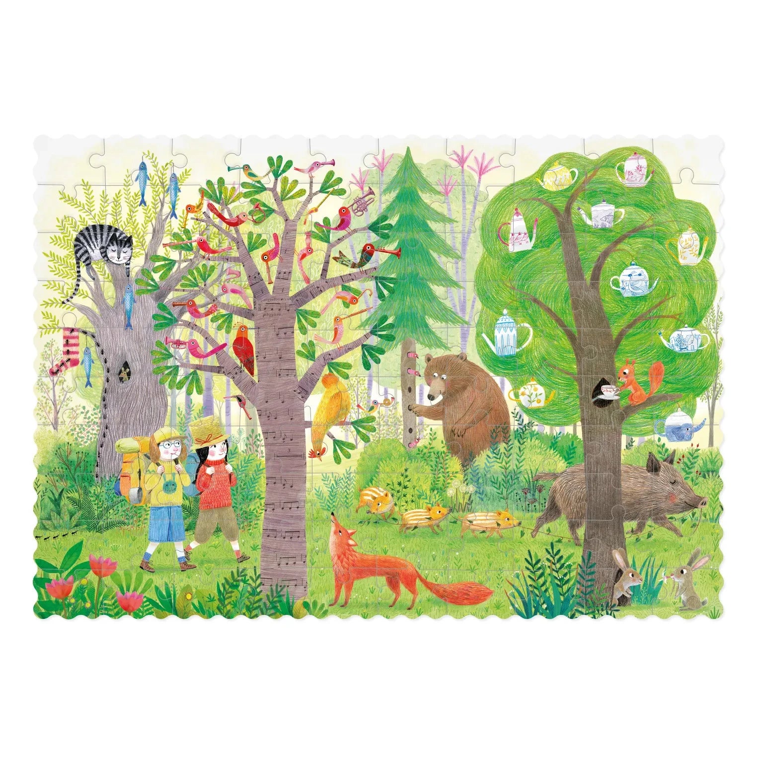 Londji - Beidseitiges Tag/Nacht-Waldpuzzle