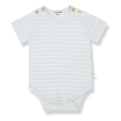 1+ in the family - Body Eloi Gestreift | Hellblau