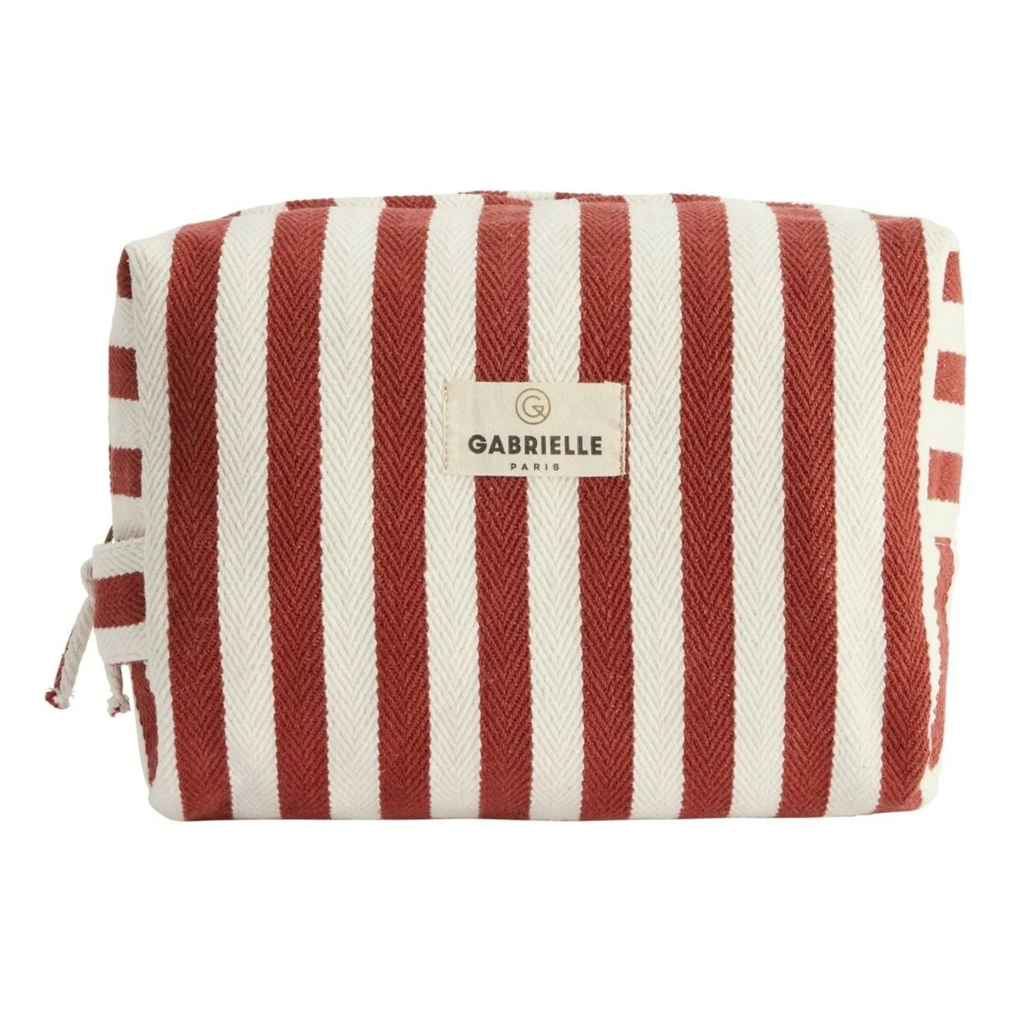 Gabrielle Paris - Gestreifte Kulturtasche | Rot