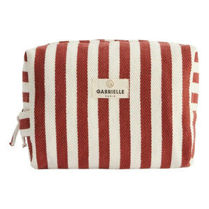 Gabrielle Paris - Gestreifte Kulturtasche | Rot