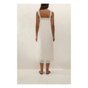 Faithfull the Brand – Cristina Midi-Baumwollkleid | Elfenbein