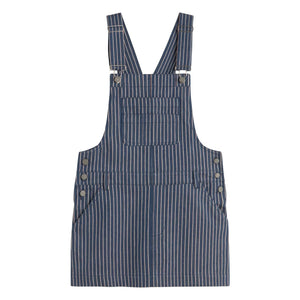 Thinking Mu - Rafaela Gestreiftes Bio-Baumwollkleid | Blau