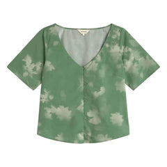 Thinking Mu - Leia Bio-Baumwollbluse | Grün