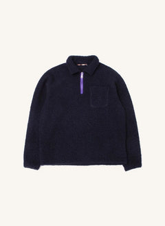 Edmmond Studios - Außergewöhnlicher Halbzip-Pullover | Dunkelblau