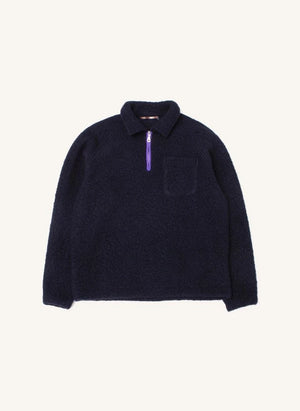 Edmmond Studios - Außergewöhnlicher Halbzip-Pullover | Dunkelblau