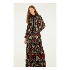 Farm Rio - Rococo Flowers Kleid | Schwarz