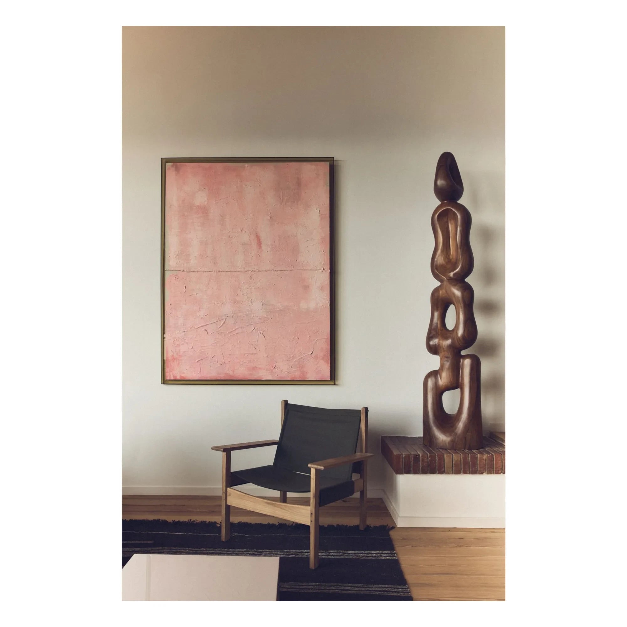 HKliving - Abstraktes Bild Thousand Layers | Rosa