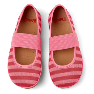 Camper – Gestreifte Ballerinas für Damen | Pink