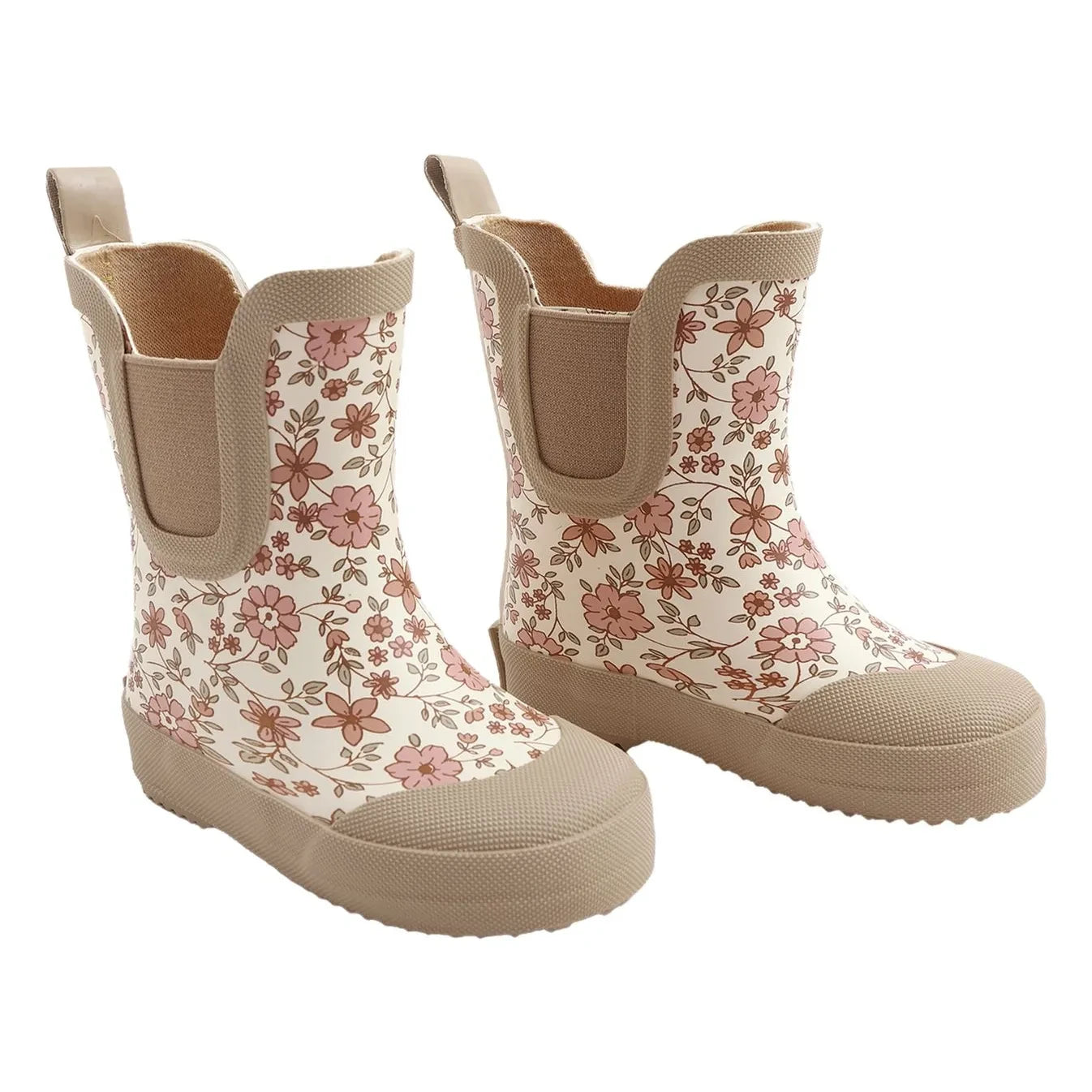 Quincy Mae - Blumen-Regenstiefel | Elfenbein