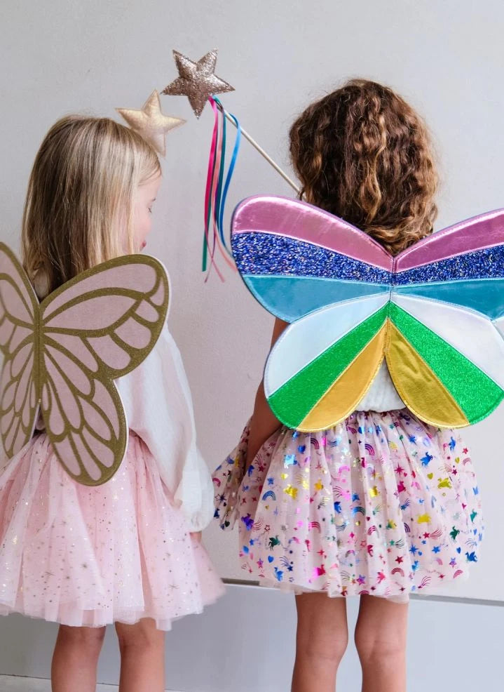 Mimi & Lula - Gestreifte Regenbogenflügel | Rosa