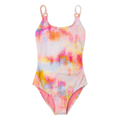 Lison Paris - 1-teiliger Badeanzug Daiquiri Batik Muster aus recycelten Fasern | Rosa