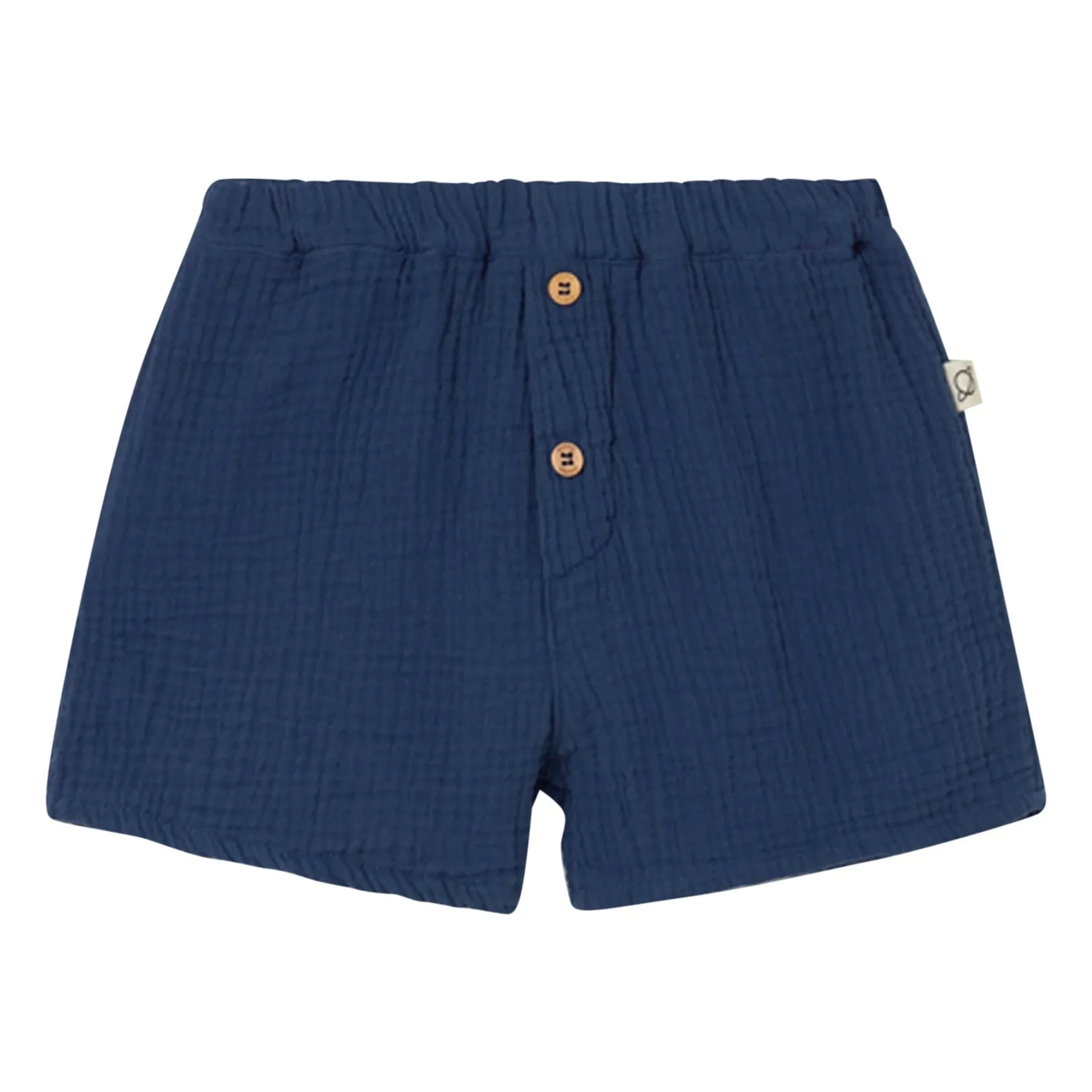 Cozmo - Dale Baumwoll-Gaze-Shorts | Marineblau