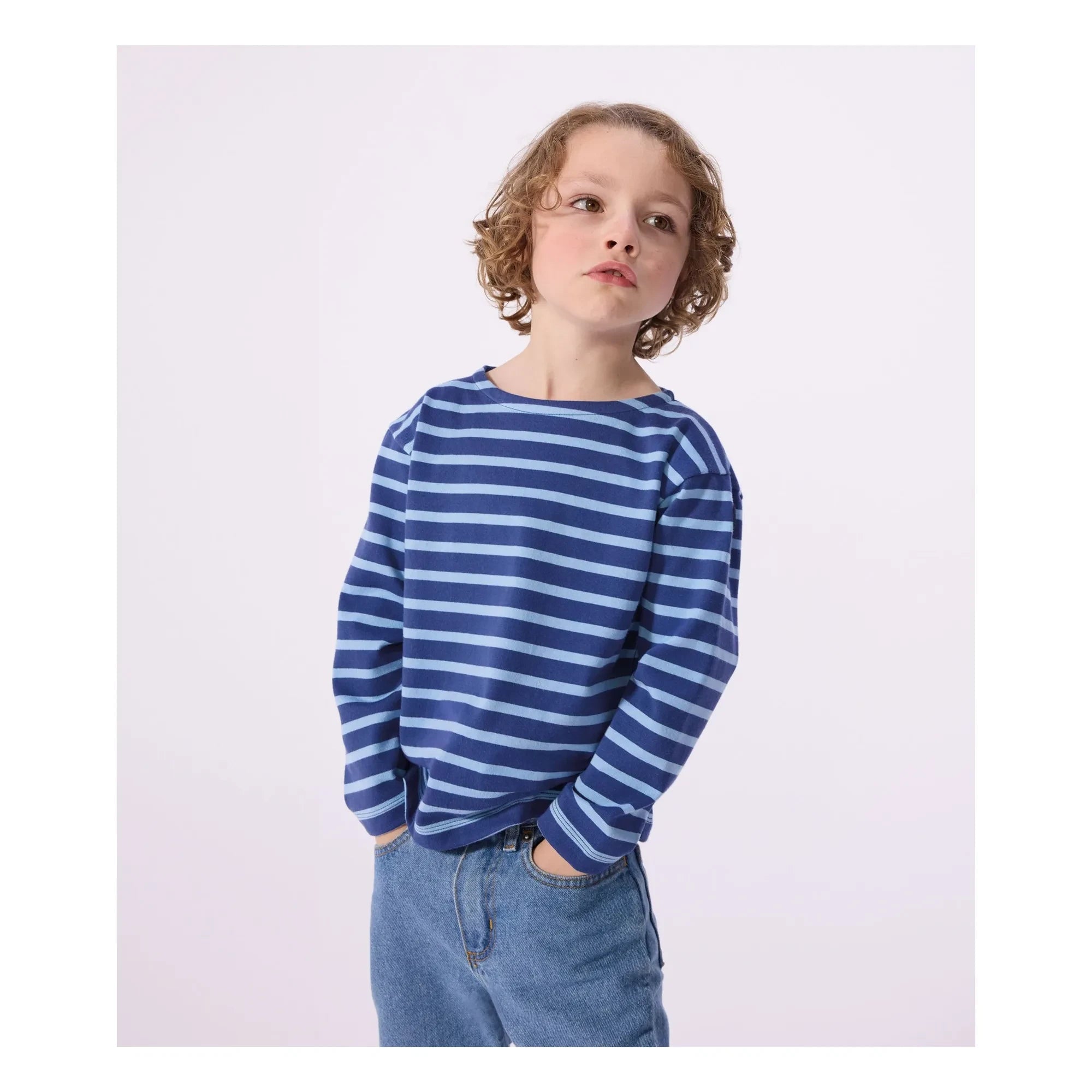 Petit Bateau – T-Shirt mit Anker und Schleife | Blau