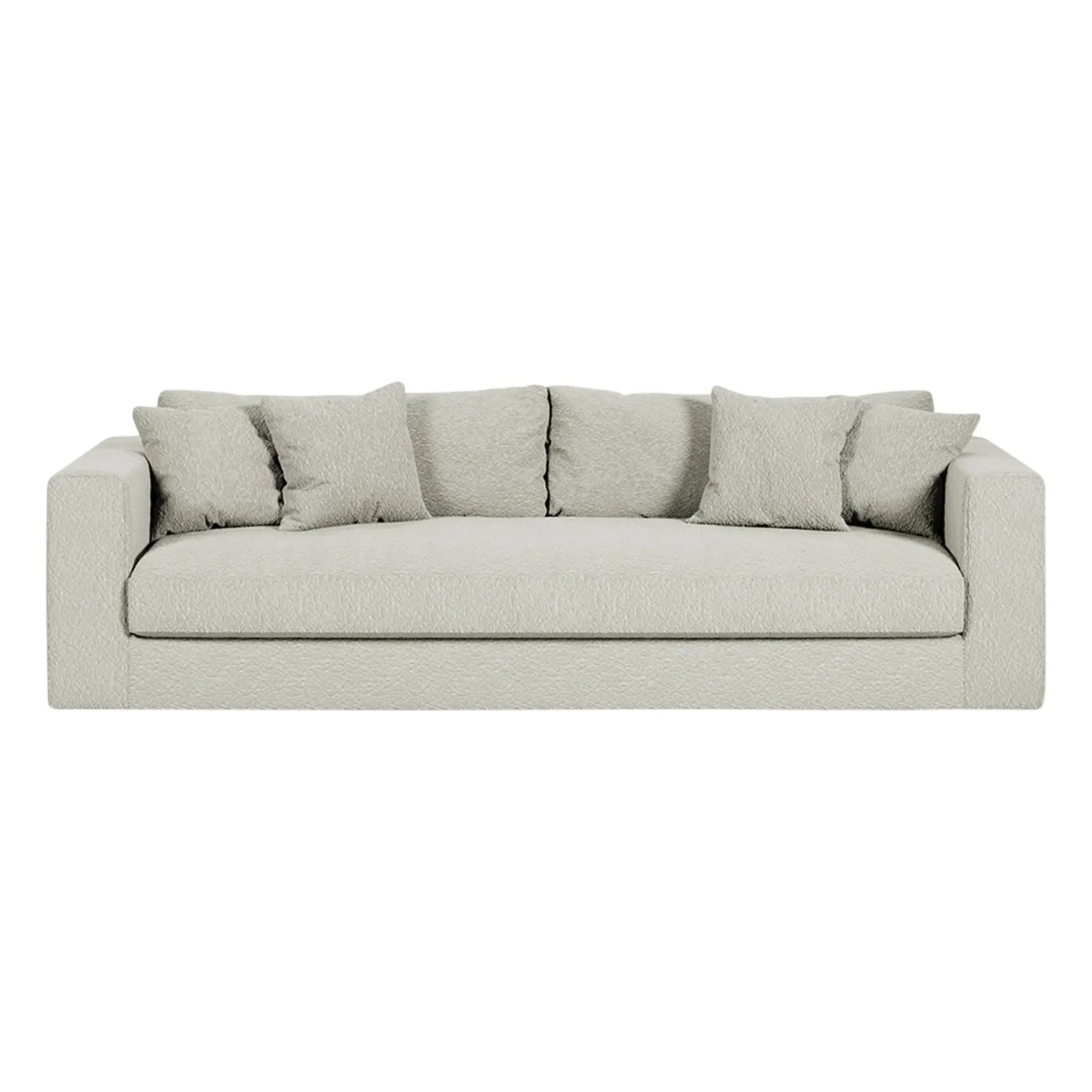Panac Edition - Bellechasse Bouclé 3-Sitzer Sofa - 240 cm | Naturweiß