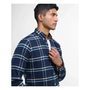 Barbour - Ronan Karo-Hemd | Petrolblau