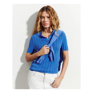 Bompard - Geripptes Poloshirt aus Baumwolle | Blau