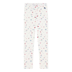 Petit Bateau - Blumen-Leggings | Weiß