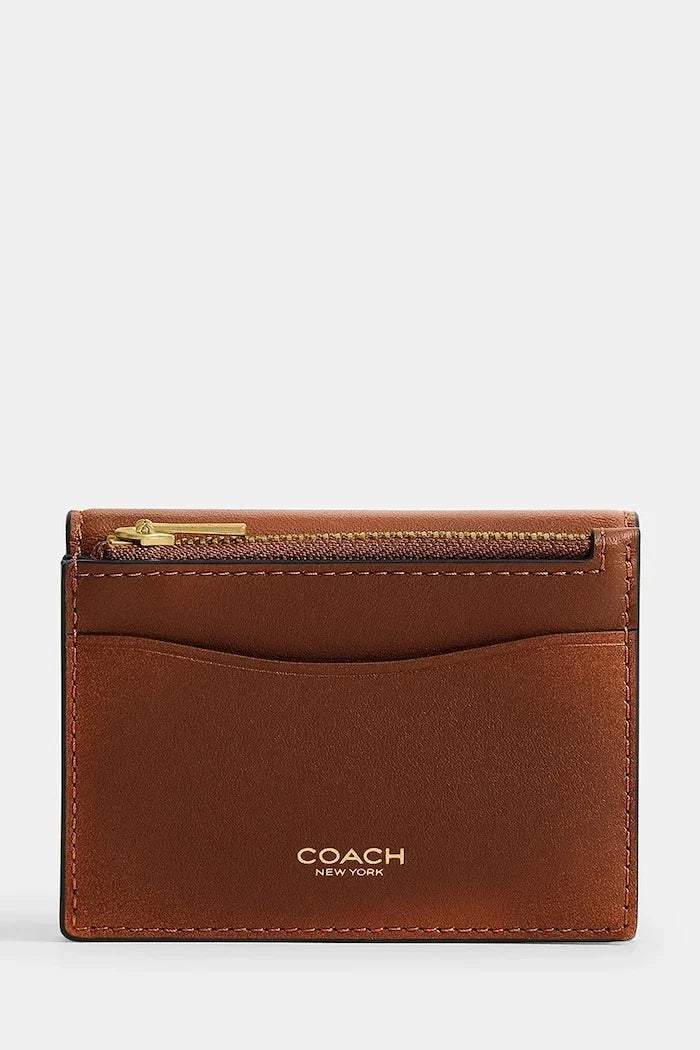 Coach kadın pasaport kılıfı, deri Essential Card Holder Wallet