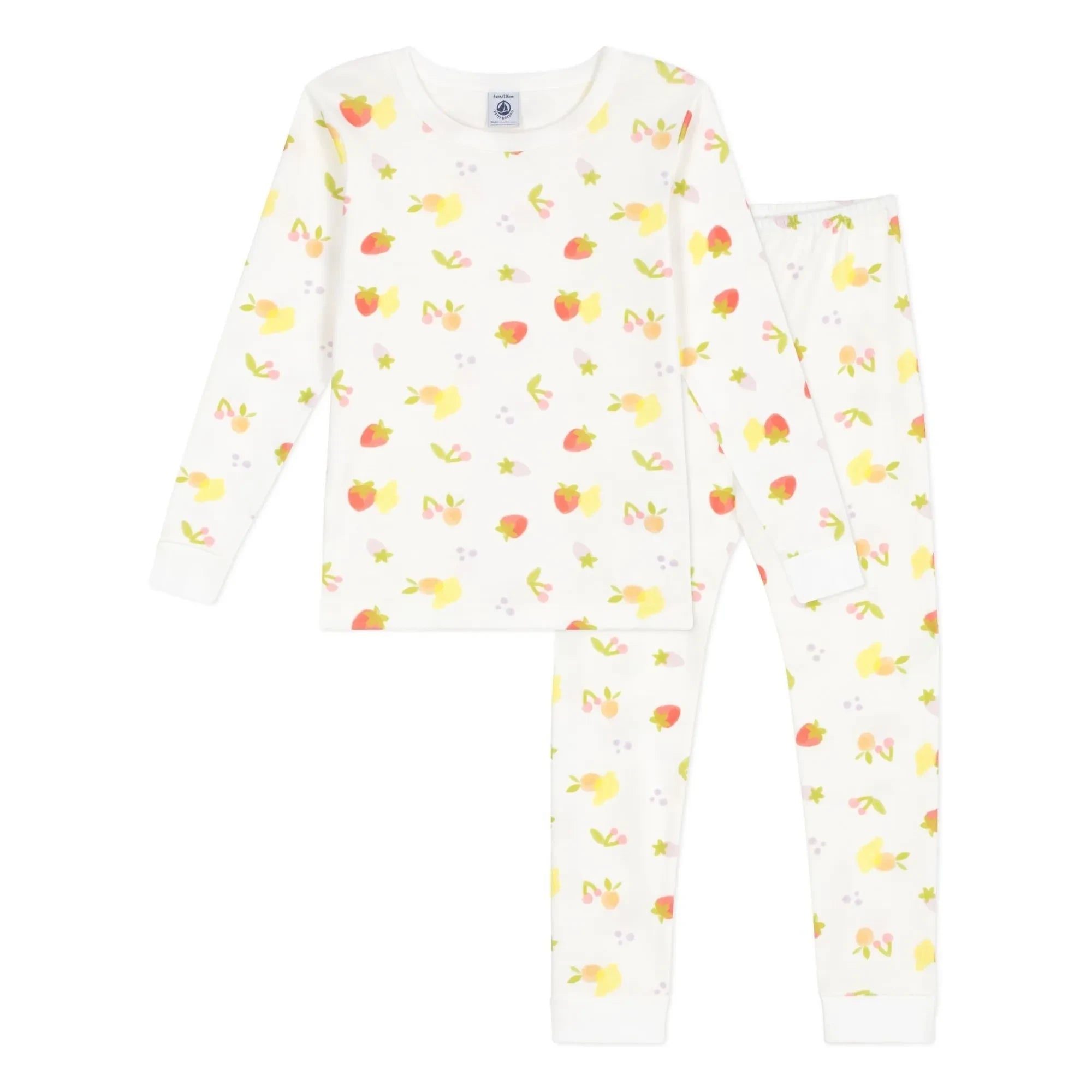 Petit Bateau - Pyjama mit Früchtemotiv | Weiß